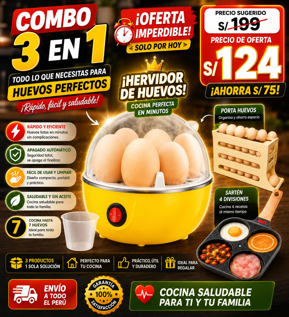 🥚 Huevos perfectos en minutos