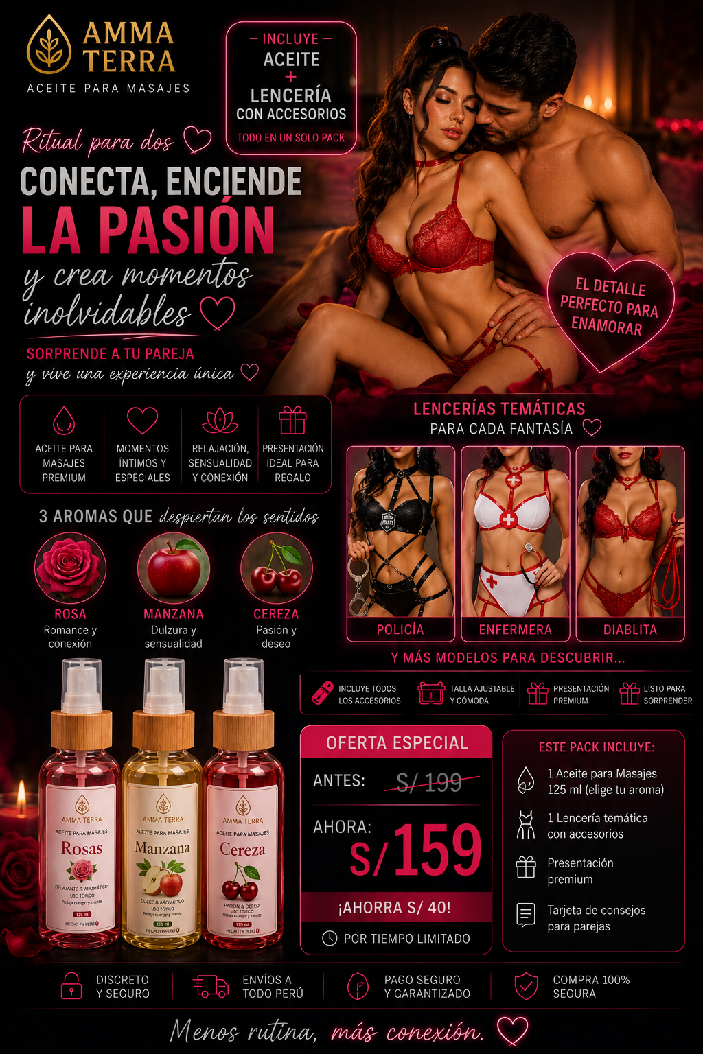 Pack Experiencia en Pareja Amma Terra | Aceite Aromático + Detalle Sorpresa